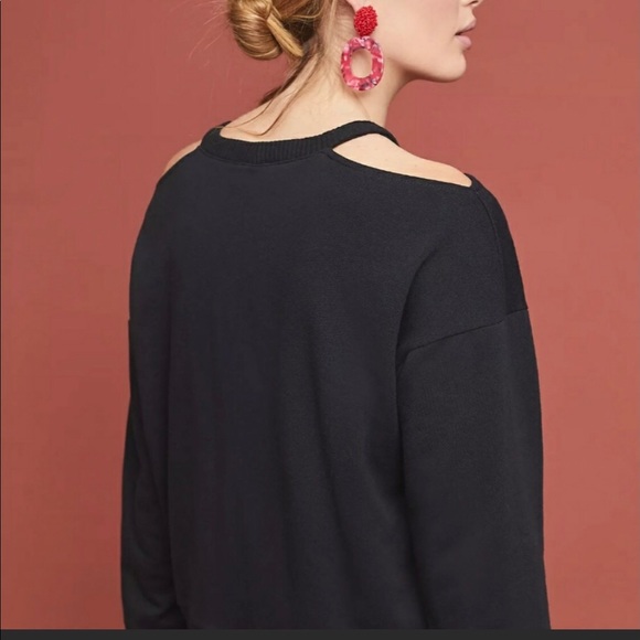 Anthropologie Maeve cold shoulder  sweatshirt - Picture 4 of 7